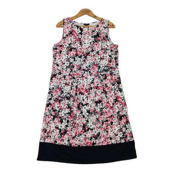 J Jill Wearever Collection Dress Size S Floral Print Sleeveless Career Pink - Picture 1 of 6